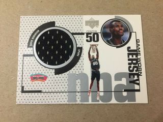 1998 - 99 Basketball Upper Deck David Robinson Game Worn Jersey Card Gj8 - Rare