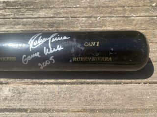 Ruben Sierra York Yankees Game Cracked Bat Autographed Elite 3