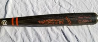 1984 Tom Brookens Issued Game Bat By Rookie Doug Baker Detroit Tigers Team
