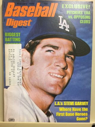 February 1975 Baseball Digest Los Angeles Dodgers Steve Garvey