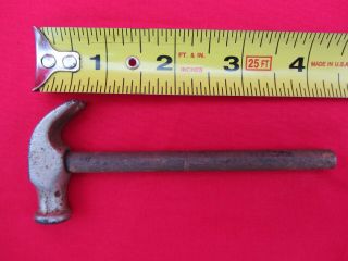 Vintage Antique Small Childs Toy Metal Claw Hammer W Wood Handle 4.  5 "