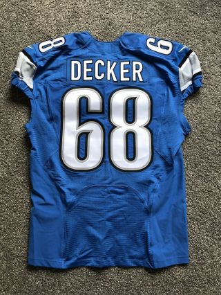 Taylor Decker Team Issued Detroit Lions Jersey Ohio State 2