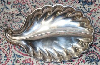 Antique Sterling Silver Serving Dish Tray Platter Shell