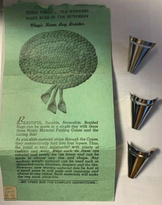 Vintage Magic Home Rug Braiding Tools With Instructions