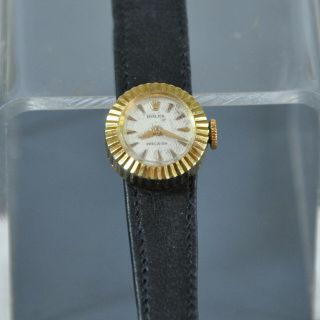 Vintage Ladies Rolex Chameleon 1950s 18K Gold Ref 8788 Orig Case and Bands 3