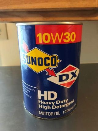 Vintage Sunoco Dx Oil Can Full Nos 1 Quart
