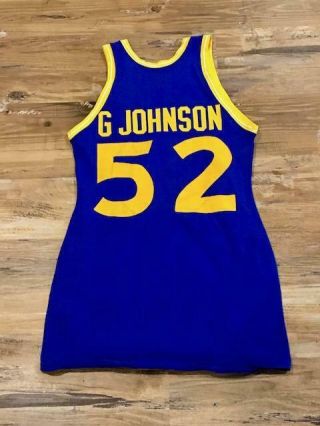 1972 1973 Golden State Warriors Game Worn Road Jersey George Johnson 2