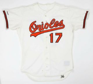 Pete Harnisch 1990 Set 1 Game Orioles Home White Jersey 