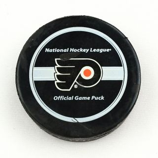 2008 - 09 Randy Jones Philadelphia Flyers Game - Goal - Scored Puck - Briere Ast. 3
