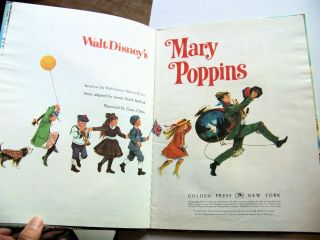 1964 BIG Golden Book Edition WALT DISNEY ' S MARY POPPINS 2