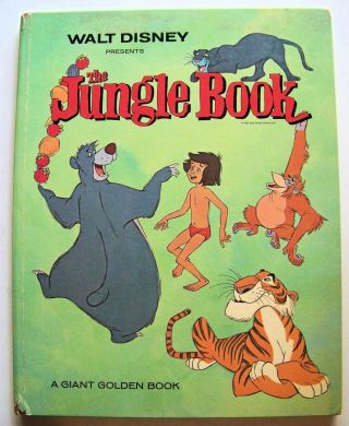 1967 Giant Golden Book Edition Walt Disney Presents The Jungle Book