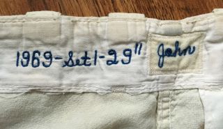 1969 Tommy John Chicago White Sox Flannel Pants,  Tagged,  Game Worn