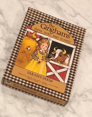 The Ginghams Sarah’s Farm Unsealed Uncut Paper Doll Playset 1978 Vintage