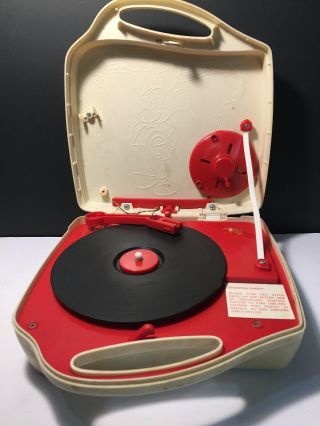 VINTAGE 1970s Shelcore Walt Disney MICKEY MOUSE PHONOGRAPH Record Player 2