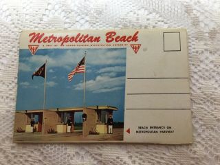 Metropolitan Beach Lake St Clair Michigan Vintage Souvenir Card Images