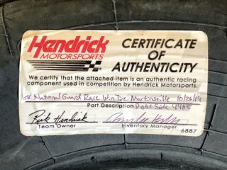 Rare - Dale Earnhardt Jr Raced Win NASCAR Tire From MARTINSVILLE Sheetmetal 3