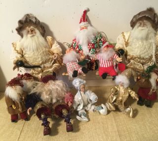 Vintage Blow Christmas Santa Claus Elf Decoration Ornament