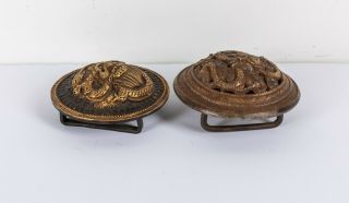 Set of Tibetan/Chinese Antique Gilt Bronze Belt Buckle 3