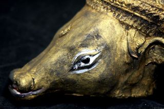 Important Old Clay & Pigment Deer Faced Hermit Mask From $350