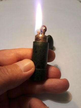 Wwii Old Vintage German Army Bakelite Petrol Cigarette Lighter / Functional