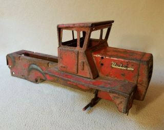 Vintage Buddy L Red Mack Dump Truck Pressed Steel Chassis Frame Parts & Repairs