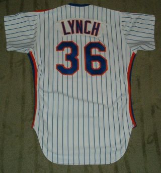 York Mets Ed Lynch Game Worn 1984 Jersey Mears Loa Photo Match (cubs)