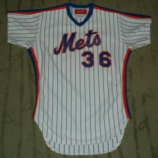 YORK METS ED LYNCH GAME WORN 1984 JERSEY MEARS LOA PHOTO MATCH (CUBS) 3