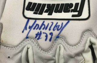 Jose Abreu Signed 2016 Game Batting Gloves Autographed ONYX White Sox 2