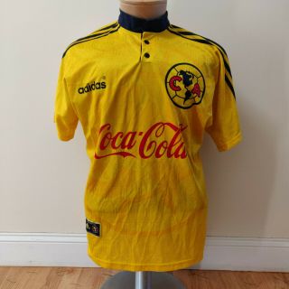 Vintage Adidas Club America Futbol Soccer Sol Jersey Mens Medium Mexico 90s