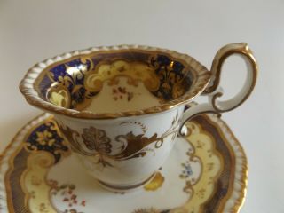 Antique English H & R Daniel Coffee Cup and Saucer c.  1825 2