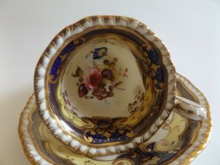 Antique English H & R Daniel Coffee Cup and Saucer c.  1825 3