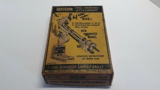 Vintage General No 825 Drill Grinding Attachment Sharpener)