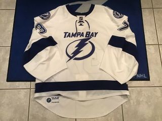 Kristers Gudlevskis Game Worn Tampa Lightning Goalie Rookie Jersey Photo Matched