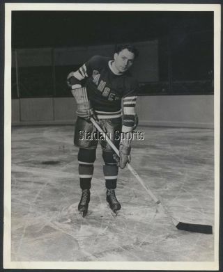 Bryan Hextall York Rangers Press/wire Photo 1942 Vintage Nhl Hockey