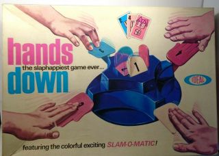 Vintage 1964 Hands Down Board Game Ideal 100 Complete Slam - O - Matic Pre - Owned