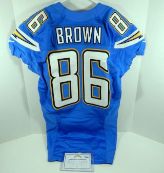 2013 San Diego Chargers Vincent Brown 86 Game Issued Light Powder Blue Jersey
