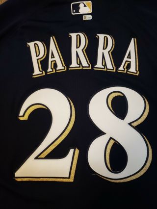 Milwaukee Brewers Game Worn Issued Gerardo Parra Jersey MLB AUTHENTICATED 46 2