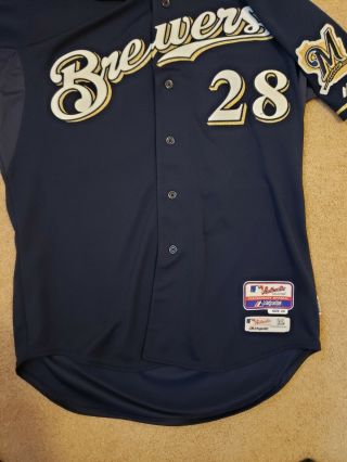 Milwaukee Brewers Game Worn Issued Gerardo Parra Jersey MLB AUTHENTICATED 46 3