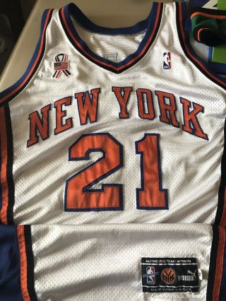 Charlie Ward York Knicks Game Worn Jersey Pro Cut Florida Heisman
