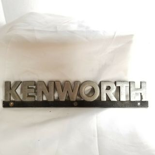 Kenworth 14 " Vintage Orginal Hood Emblem Nameplate 3 Screw Holes