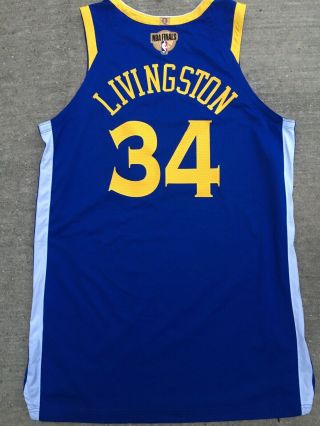 Shaun Livingston Game Issued 2019 Golden State Warriors Finals Jersey Game Worn 2