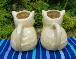 Pair (2) Vintage SHAWNEE Pottery PUSS n ' BOOTS Cat CREAMERS/PITCHERS - 3