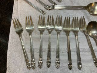 Sterling Silver 50 Piece Set of Royal Danish by International Silver 8 settings 3