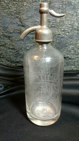 Vintage E.  L.  Husting Seltzer Bottle,  Milwaukee,  1920’s,  Made In Czechoslovakia