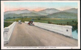 Asheville Nc Black Mountain Highway Vintage North Carolina Postcard