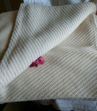 Vintage Ralph Lauren Tan Queen 100 Cotton Weaved Blanket