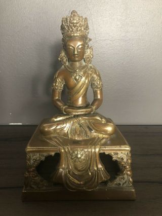 18th/19th Rare Antique Chinese Bronze Buddha