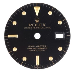 Rolex Gmt - Master 16753 Black Dial Nipple Glossy Patina