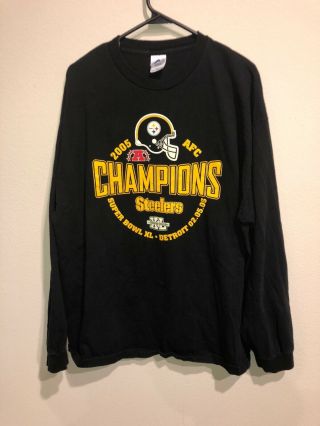 Pittsburgh Steelers 2005 Afc Champs Bowl Xl Sweatshirt Mens Size 2xl - A4