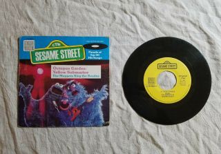 Vintage The Muppets Sing The Beatles 45rpm Vinyl Record Sesame Street 1976